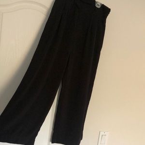 Black high waisted wide leg pants